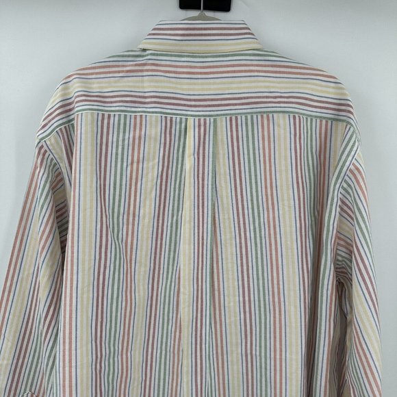 Brooks Brothers Rainbow Striped Long Sleeve Button Down Original‎ Polo Shirt XL - Picture 9 of 10
